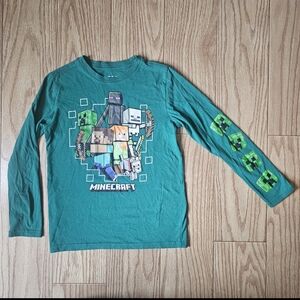 Minecraft Kids Long Sleeve Tee - Green